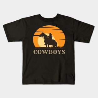 Cowboys Sunset Kids T-Shirt